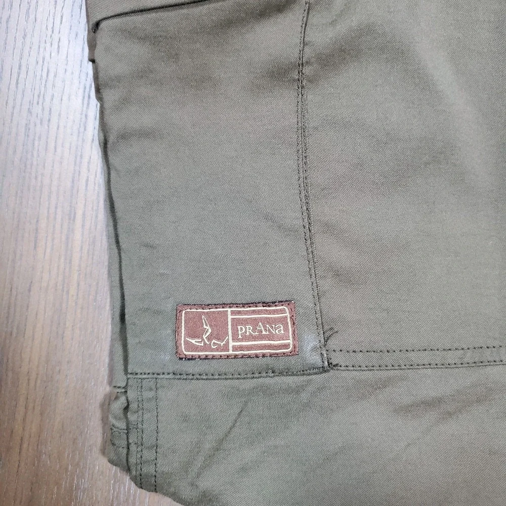 PrAna Pants Men Small Breathe Belted‎ Brown Lightweight Zippered Cargo Pockets